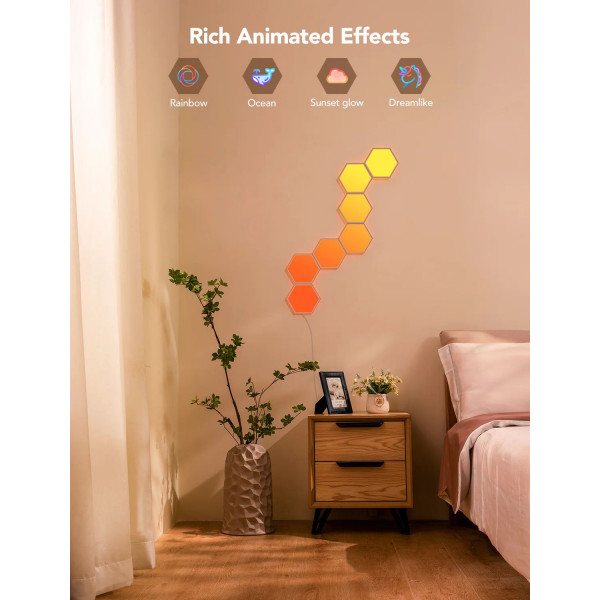 Фото - Світлодіодний світильник Govee H6061 Glide Hexa Light Panels 10шт RGB (B6061301)