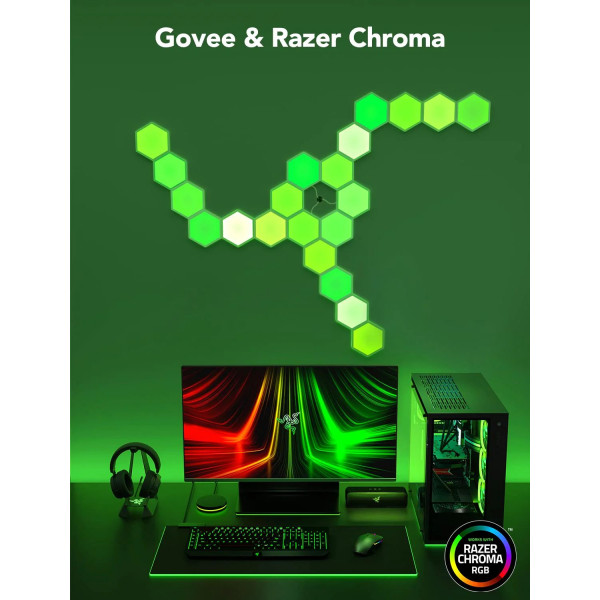 Фото - Світлодіодний світильник Govee H6061 Glide Hexa Light Panels 10шт RGB (B6061301)