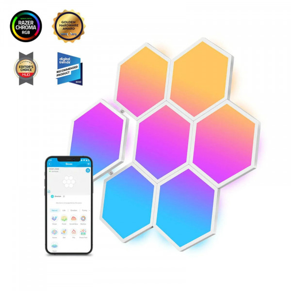 Фото - Світлодіодний світильник Govee H6061 Glide Hexa Light Panels 10шт RGB (B6061301)