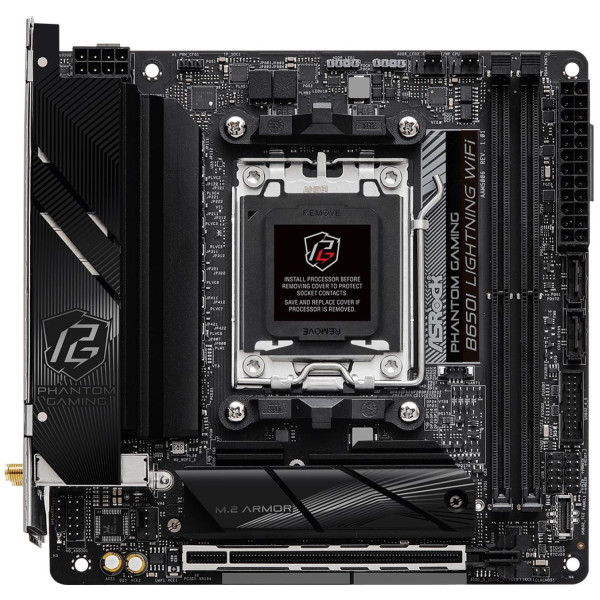 Фото - Материнська плата ASRock B650I LIGHTNING WIFI DDR5 Фото - Материнська плата ASRock B650I LIGHTNING WIFI DDR5