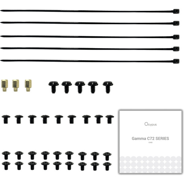 Фото - Корпус OCYPUS ATX W/O PSU GAMMA C72 BK ARGB (GAMMA-C72-BKD400XX-GL)