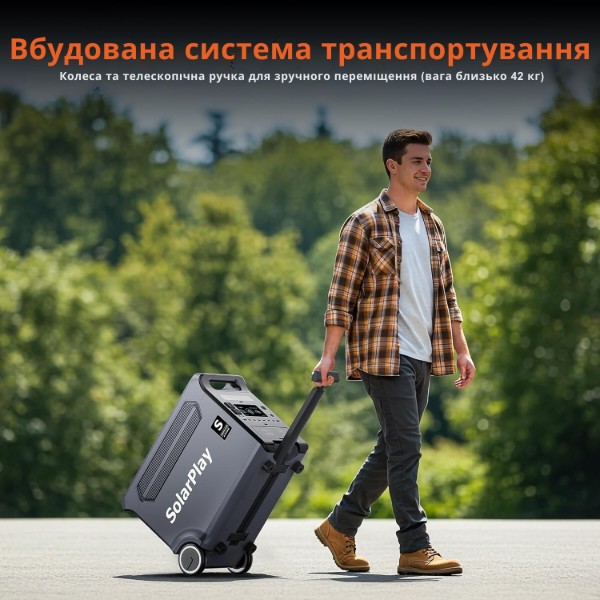 Фото - Зарядна станція універсальна SolarPlay Q3600 (3600W/3840Wh) з LiFePO4-батареєю Black (714971)