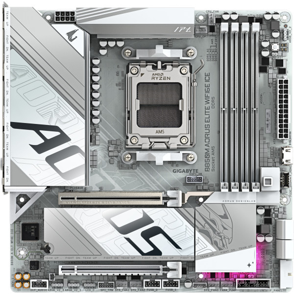Фото - Материнська плата Gigabyte B850M AORUS ELITE WIFI6E ICE DDR5