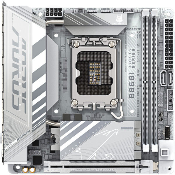 Фото - Материнська плата Gigabyte B860I AORUS PRO ICE DDR5