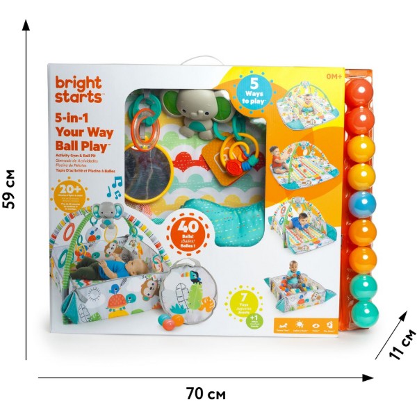 Фото - Развивающий коврик Bright Starts 5 в 1 Totally Tropical (12624)