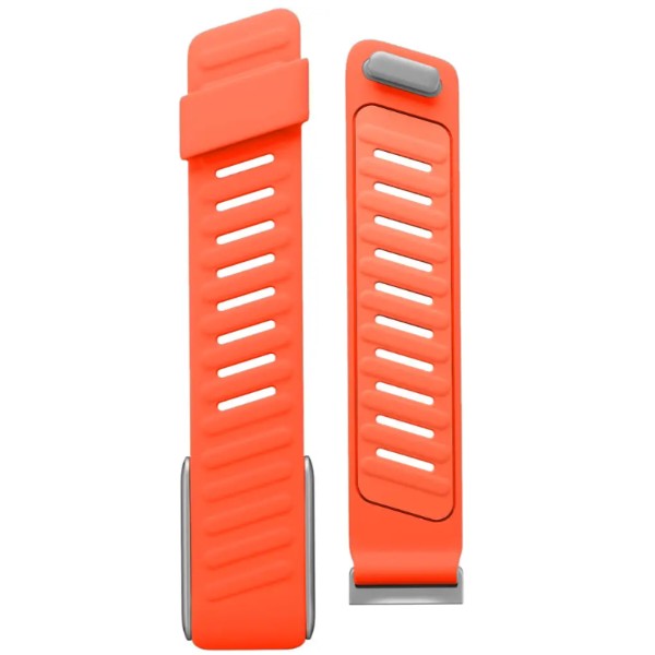 Фото - Ремешок для фитнес-браслета Armorstandart Silicone Tech for Whoop MG Orange with Silver (ARM93103)