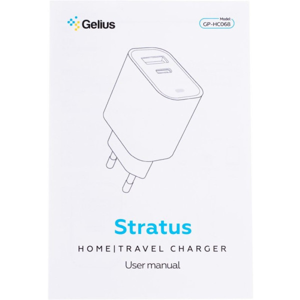 Фото - Мережевий зарядний пристрій Gelius Stratus GP-HC068 45W (1Type-C + 1USB-A) +One Type-C to Type-C White (00000102183)