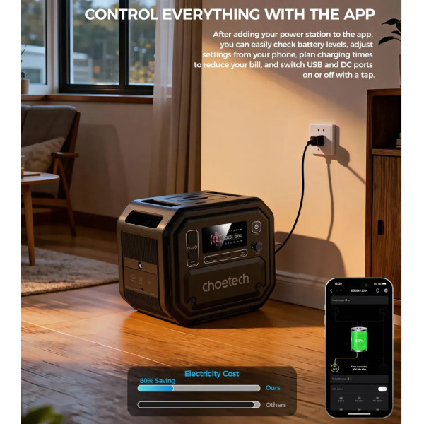 Фото - Зарядна станція універсальна Choetech 2500W (BS064)