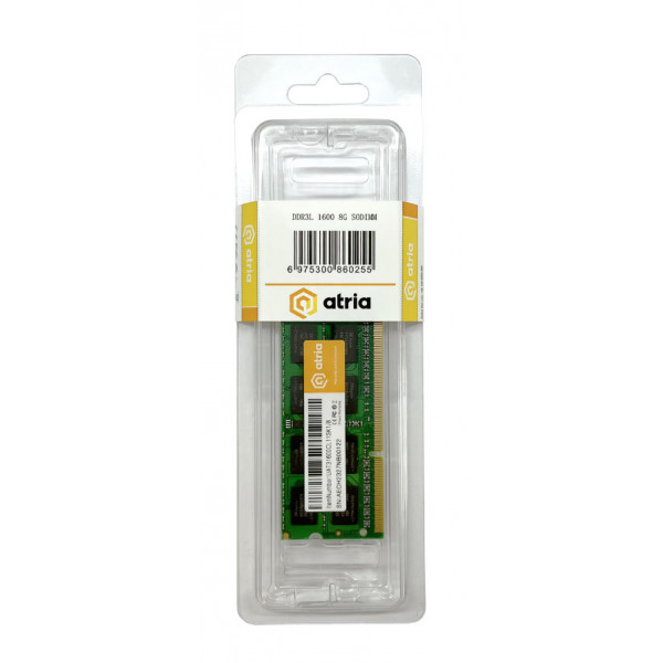Фото - Память DDR ATRIA SO-DIMM DDR3 8/1600 (UAT31600CL11SK1/8)