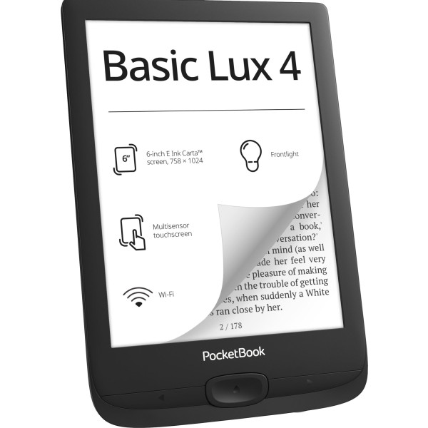 Фото - Електронна книга PocketBook 618 Basic Lux 4 Black (PB618-P-WW)