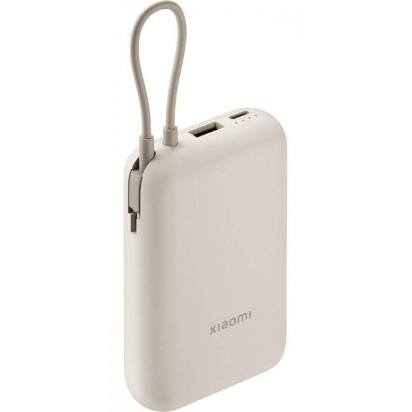 Фото - Батарея мобільна Xiaomi 10000mAh 22.5W Integrated Cable (BHR9072GL) Beige