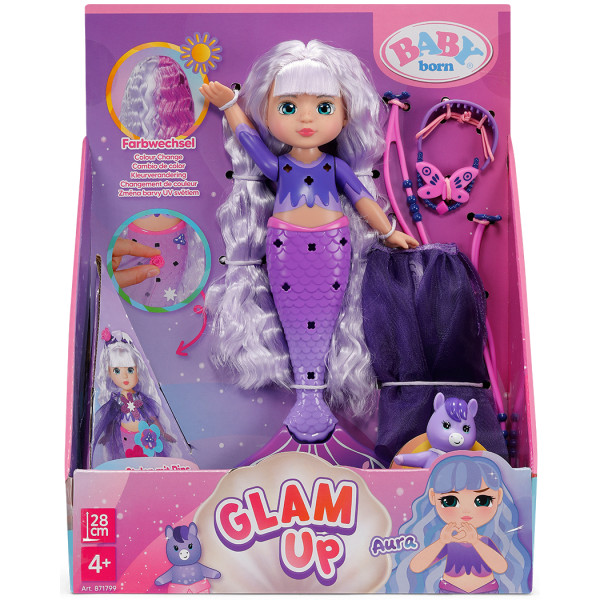 Фото - Кукла Baby Born серии Glam Up – РУСАЛОЧКА АУРА 28 см (871799)