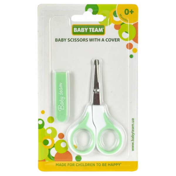 Фото - Ножиці манікюрні дитячі Baby Team з чохлом (7102)