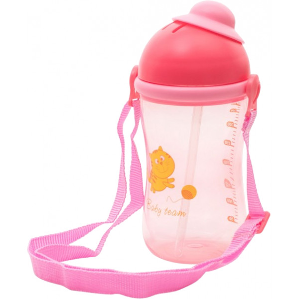 Фото - Поильник-непроливайка детский Baby Team с силиконовой трубочкой, 380 мл. (5010 красный)