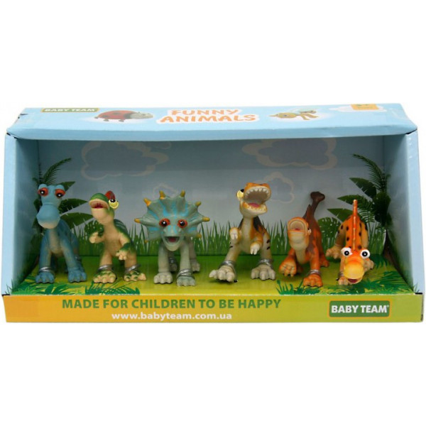 Фото - Набір ігрових фігурок Baby Team Динозаври 6 шт (8832)
