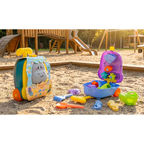 Фото - Набор для игры в песочнице Baby Team 8 эл. (9515_сиреневый)