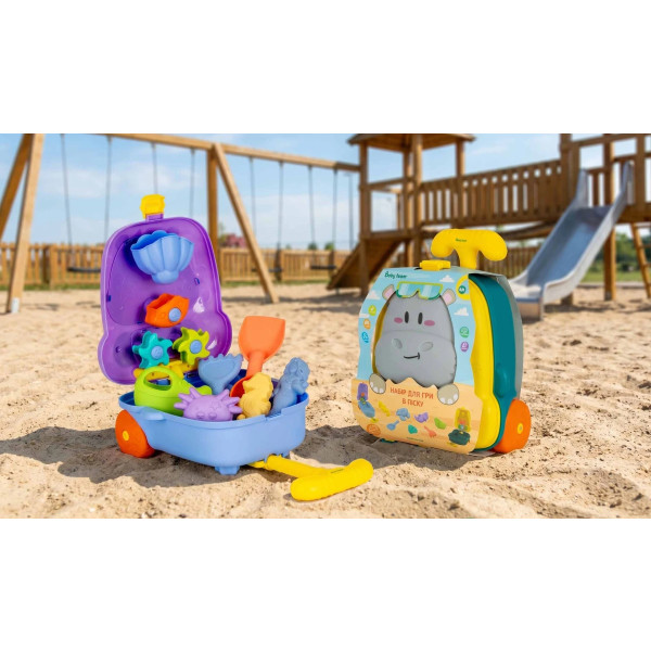 Фото - Набор для игры в песочнице Baby Team 8 эл. (9515_сиреневый)