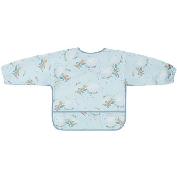 Фото - Нагрудник з клейонки BabyOno з довгим рукавом Літачки (1476/03)