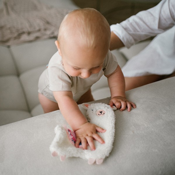 Фото - Погремушка BabyOno с шуршанием Лама Лулу розовая (1557/01)