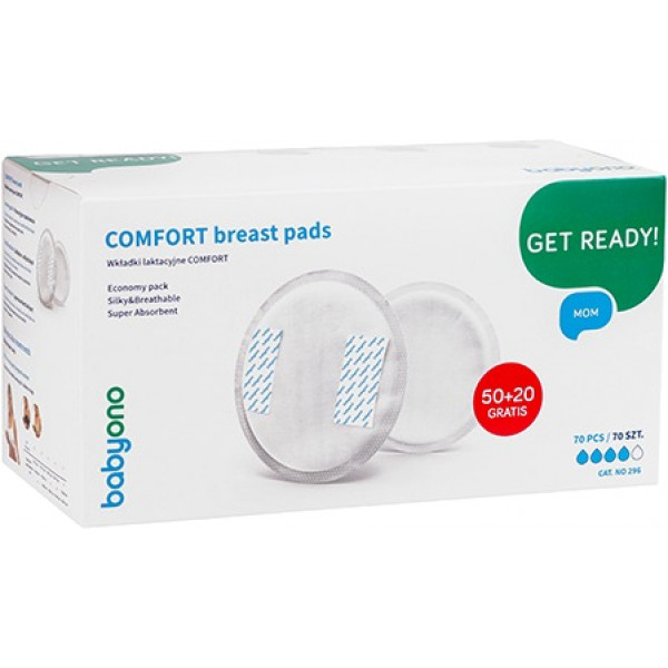 Фото - Прокладки для грудей BabyOno COMFORT 70шт (296)