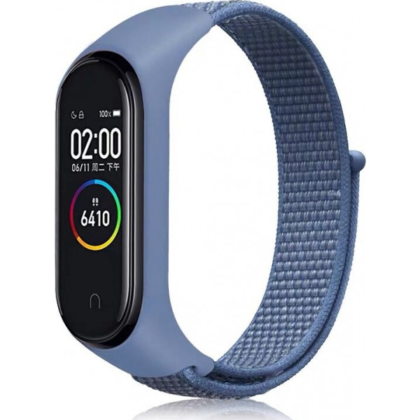 Фото - Ремінець для фітнес-браслету BeCover Nylon Style for Xiaomi Mi Smart Band 5 Blue (705417)