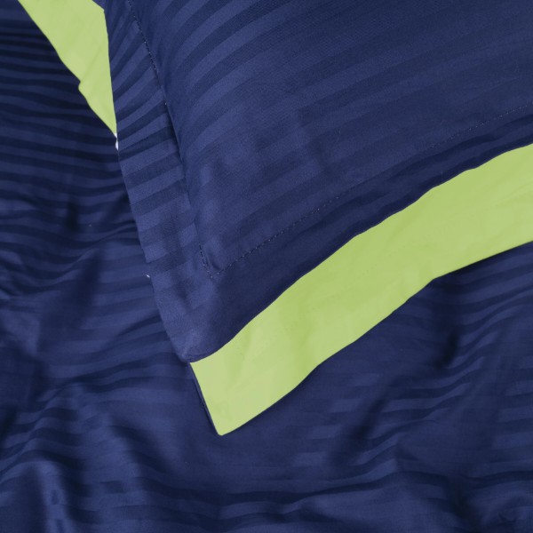Фото - Комплект постельного белья детский MirSon Satin Stripe 30-0021 + 30-0016 Ballat 110х140 (2200005247594)