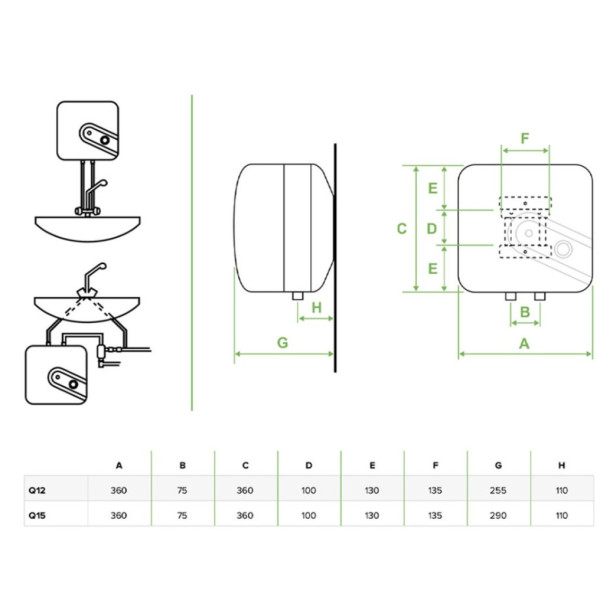 Фото - Водонагреватель Bandini Water Heaters Q 12 (U)