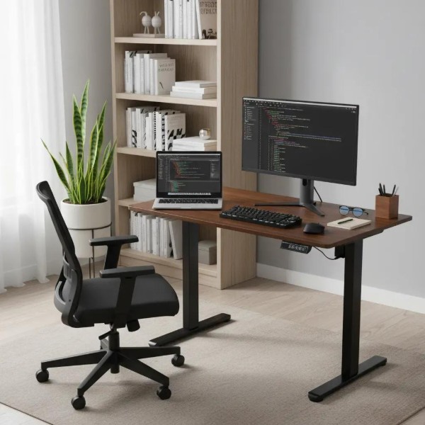Фото - Стіл з електрорегулюванням висоти Barsky StandUp Home Black (BSTh-03)