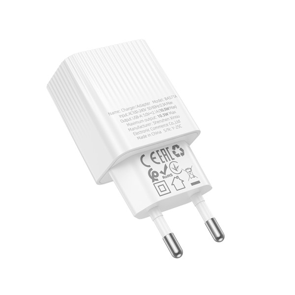 Фото - Мережевий зарядний пристрій BOROFONE BAS71A Source single-port charger White (6941991122569)
