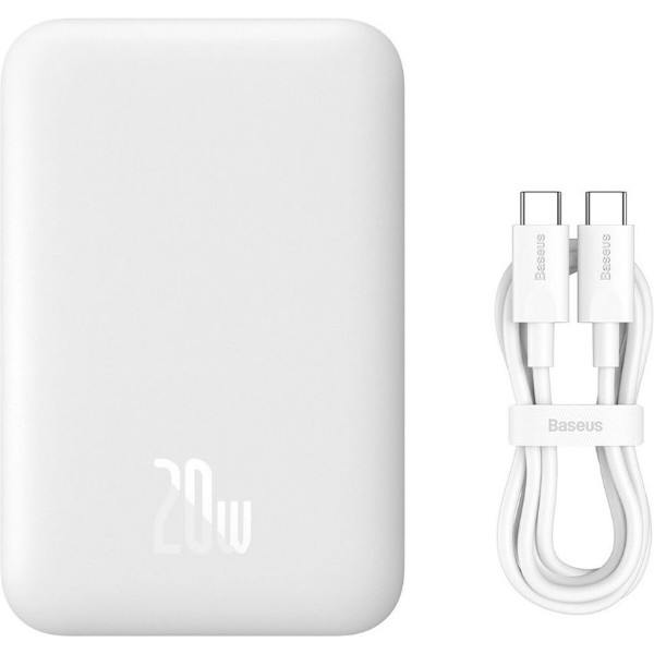 Фото - Батарея мобільна Baseus Airpow 6000mAh 20W Mag 
White (P10022807213-00)