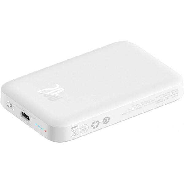 Фото - Батарея мобільна Baseus Airpow 6000mAh 20W Mag 
White (P10022807213-00)