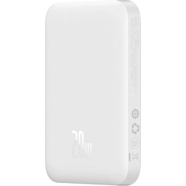 Фото - Батарея мобільна Baseus Airpow 6000mAh 20W Mag 
White (P10022807213-00)