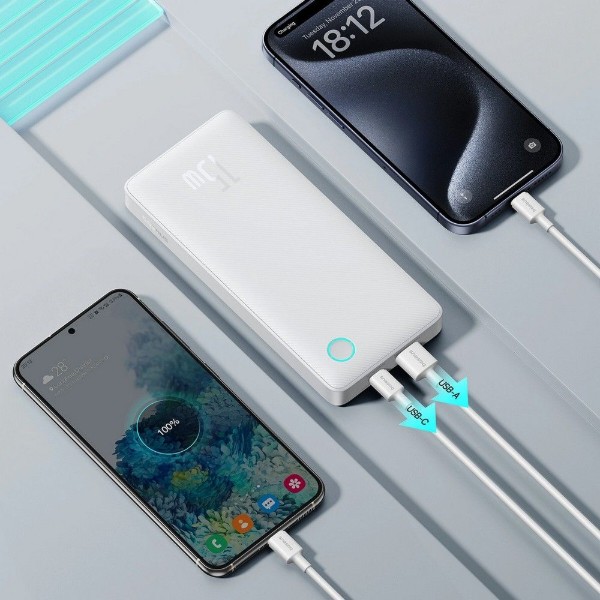 Фото - Батарея мобільна Baseus Airpow Lite 10000mAh 15W 
White (P10067500213-00)