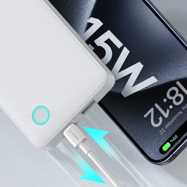 Фото - Батарея мобільна Baseus Airpow Lite 10000mAh 15W 
White (P10067500213-00)