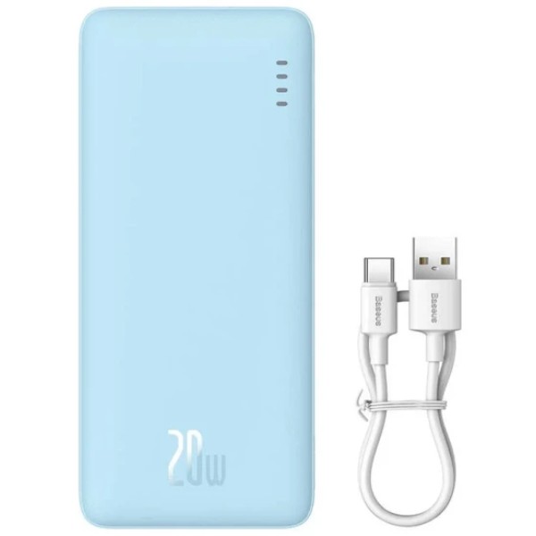 Фото - Батарея мобильная Baseus Airpow Powerbank 20W 20000mAh QC PD Blue (P10022804313-00)