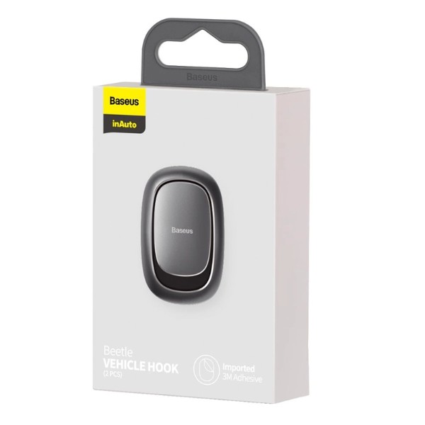 Фото - Гачок-тримач автомобільний Baseus Beetle Vehicle Hook Dark Grey (ACGGJK-0G)