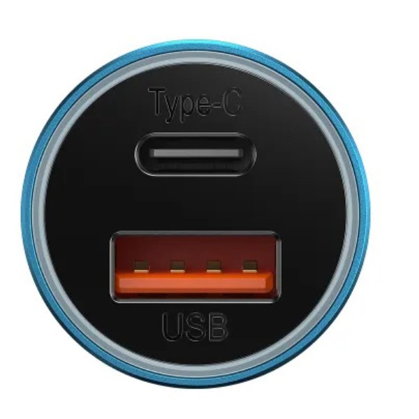 Фото - Автомобильное зарядное устройство Baseus C+U 60W (CGJM000103) Blue