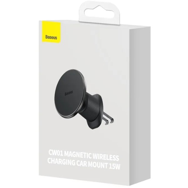 Фото - Автодержатель с беспроводной зарядкой Baseus CW01 Magnetic Wireless Charging (C40141001111-00)