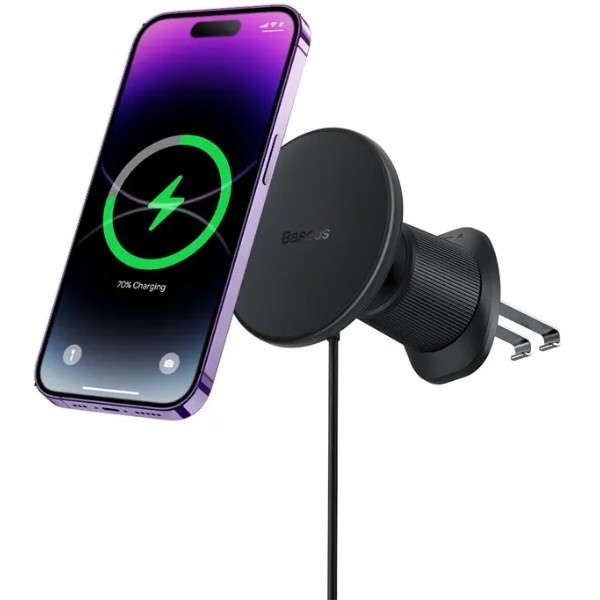 Фото - Автодержатель с беспроводной зарядкой Baseus CW01 Magnetic Wireless Charging (C40141001111-00)