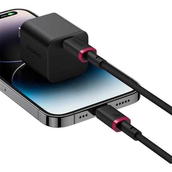Фото - Кабель Baseus Dura Series Fast Charging Cable Type-C to iP 20W 2m Red+Black (P10377800U01-03)