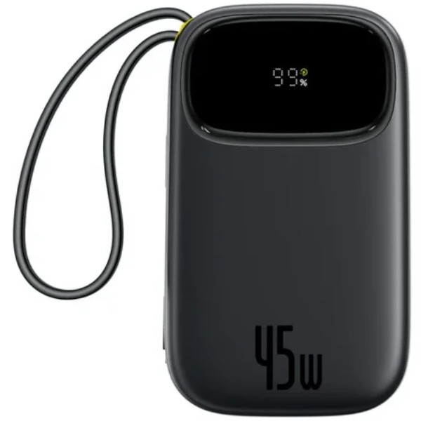 Фото - Батарея мобильная Baseus EnerFill FC31 Digital Display USB-C+C 20000mAh 45W Cosmic Black (P10082105123-00)