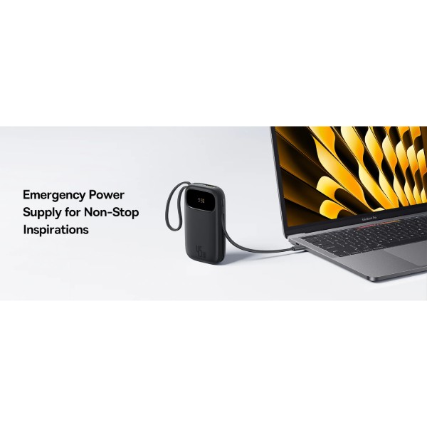 Фото - Батарея мобильная Baseus EnerFill FC31 Digital Display USB-C+C 20000mAh 45W Cosmic Black (P10082105123-00)