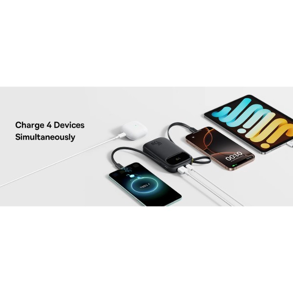 Фото - Батарея мобильная Baseus EnerFill FC31 Digital Display USB-C+C 20000mAh 45W Cosmic Black (P10082105123-00)