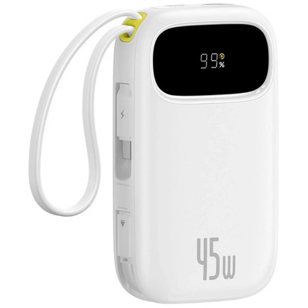Фото - Батарея мобільна Baseus EnerFill FC31 Qpow 3 10000mAh 45W PD QC White (E0028C01)