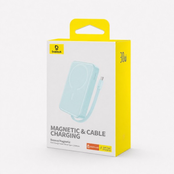 Фото - Батарея мобільна Baseus Magnetic Mini TypeC Edition 30W 10000 mAh Blue (716305)