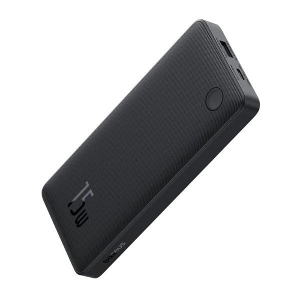 Фото - Батарея мобільна Baseus Airpow Lite Power Bank 10000mAh 15W Cosmic Black With Simple Series Data Cable USB to Type-C 30 см Black (P10067500123-00)
