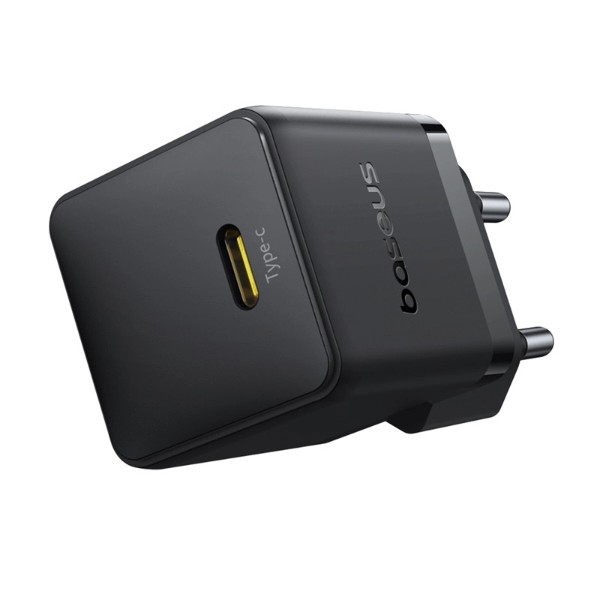 Фото - Мережевий зарядний пристрій Baseus Palm Fast Charger 1C 20W EU Cosmic Black set USB-C to iP 20W 1m (62255)