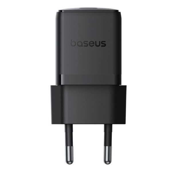 Фото - Мережевий зарядний пристрій Baseus Palm Fast Charger 1C 20W EU Cosmic Black set USB-C to iP 20W 1m (62255)