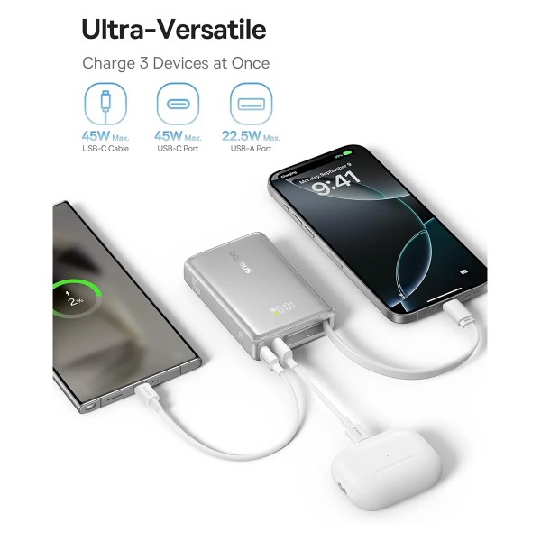Фото - Батарея мобильная Baseus PicoGo 10000mAh 45W PD QC Galaxy Natural Titanium (P10076803853-00)