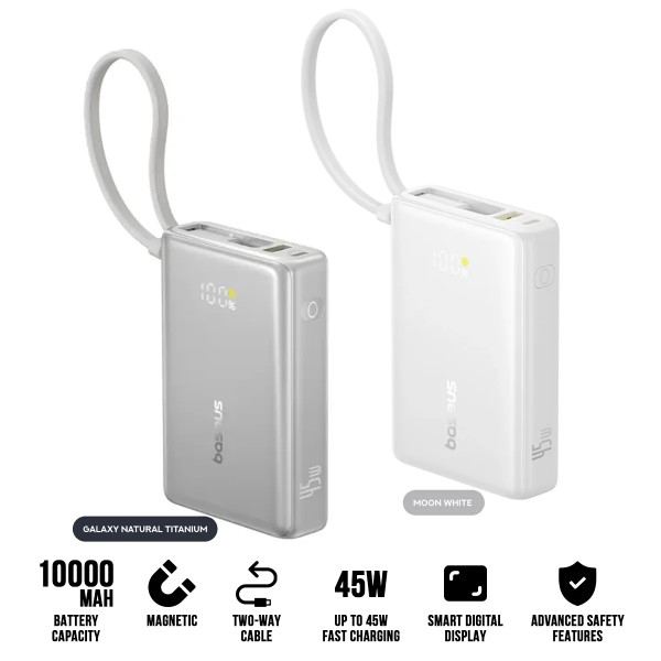 Фото - Батарея мобильная Baseus PicoGo 10000mAh 45W PD QC Galaxy Natural Titanium (P10076803853-00)